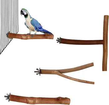 Aves de Percha | Rama bifurcada Soporte de la Varilla de Perico de los Juguetes de Aves de Jaula Accesorios para la Pata de Molienda de Ejercicios de Entrenamiento de Escalada de Pie